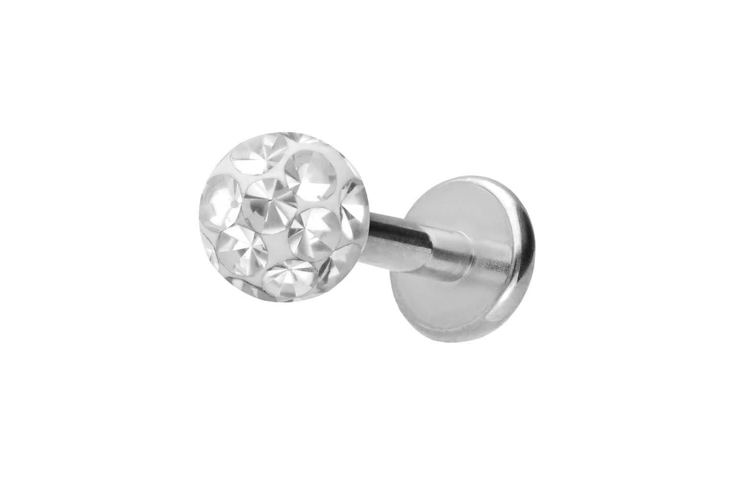 Titan Labret Piercing mit Innengewinde EPOXY-KUGEL